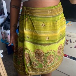 Russell Kemp Green Boho Indie Earthy Skirt Size 14